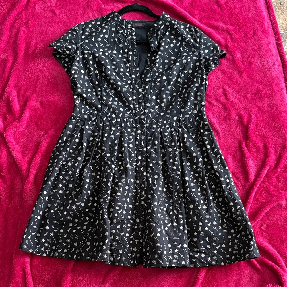 Dr. Martens Black and White Graphiced Dress